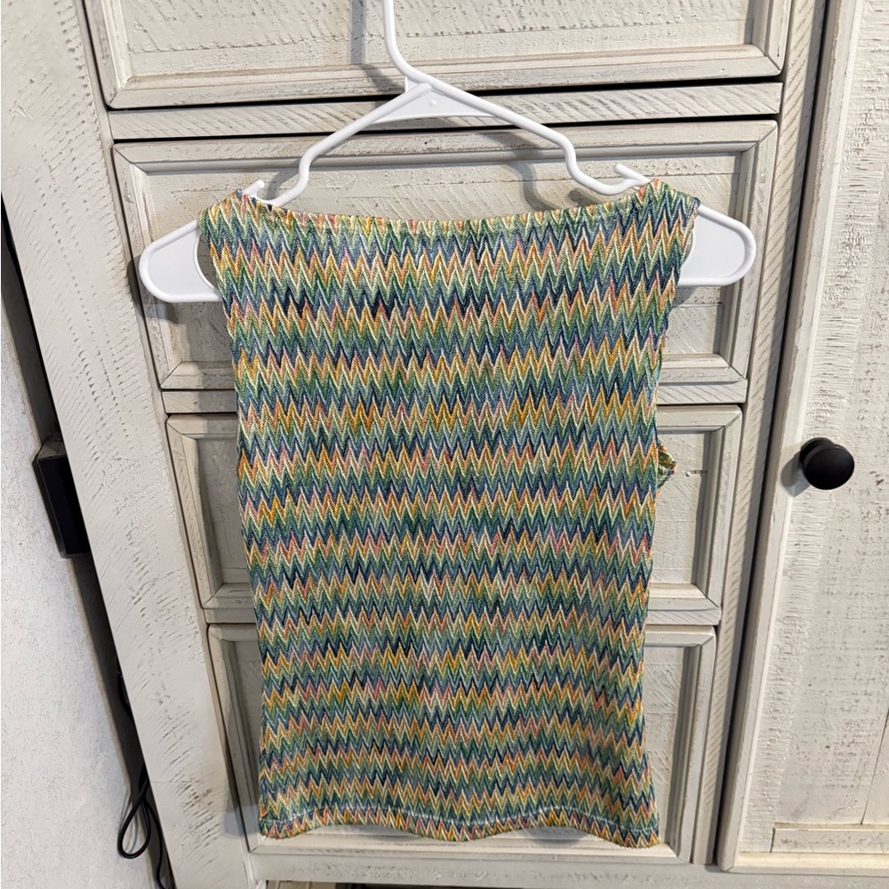 Multicolor Zigzag Patterned Women's Top - image 4